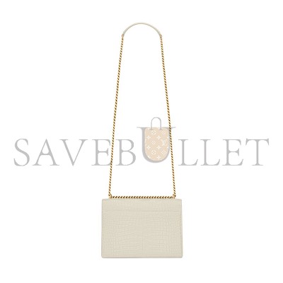 YSL SUNSET MEDIUM IN CROCODILE-EMBOSSED LEATHER 442906DND0J9207 (22*16*6.5cm)